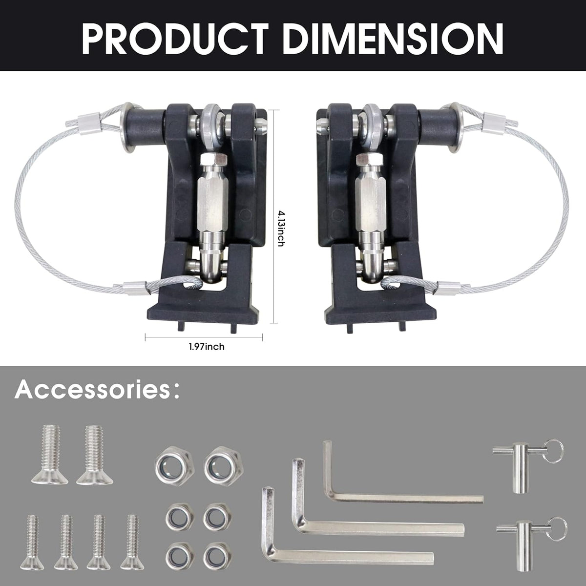 Locking Hood Latch Catch Kit 1 Pair R666413