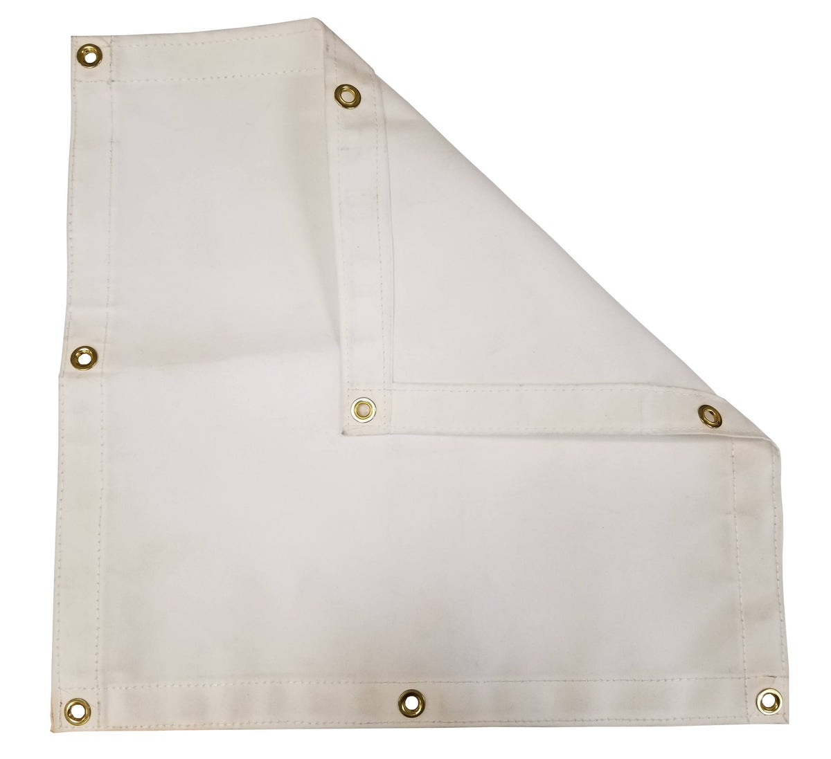 14.5 oz White Polyester Canvas Tarp N4628