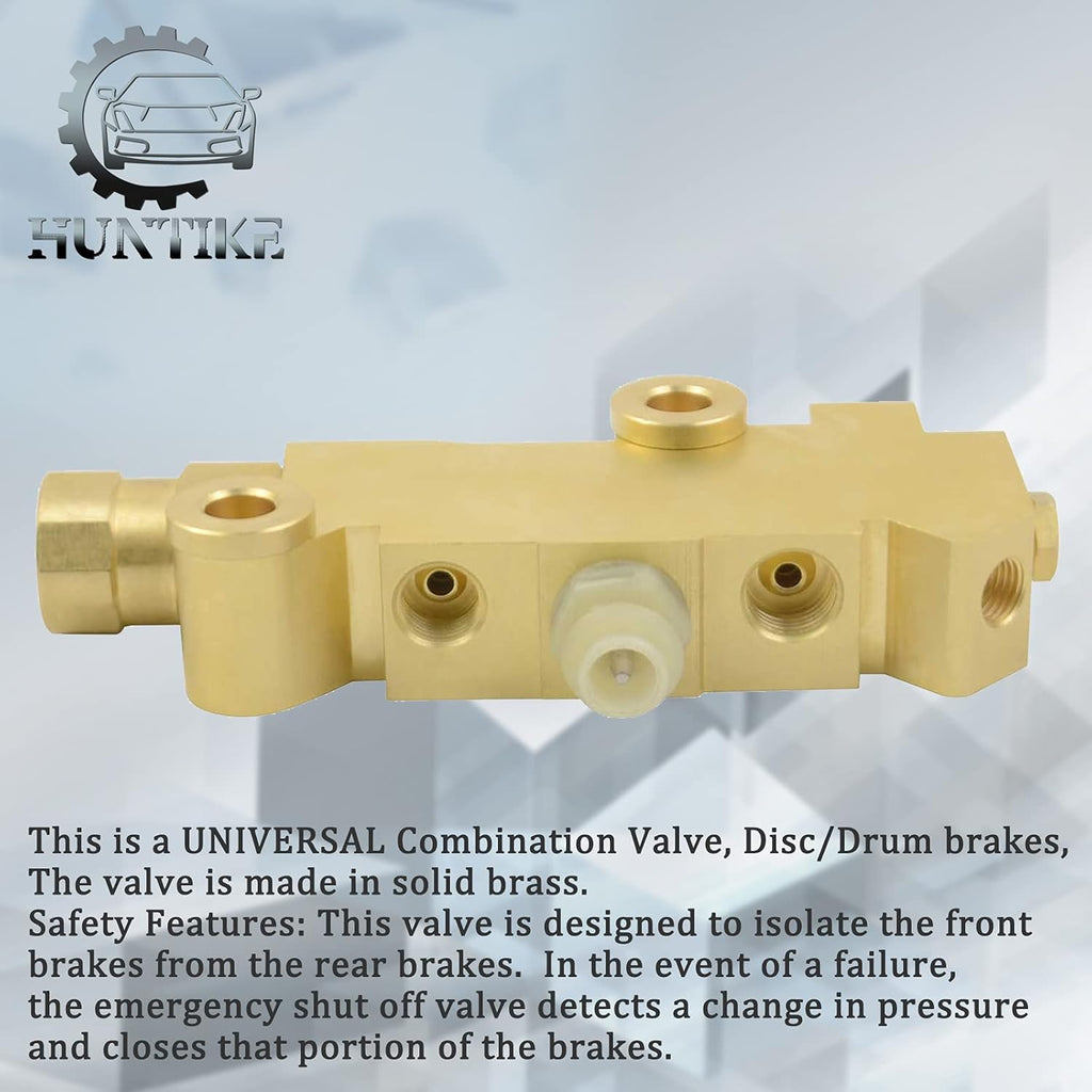 Brass Proportioning Valve Disc/Drum Brake Compatible with GM Street Rod Classic Car & Truck Pack of 2 L5678