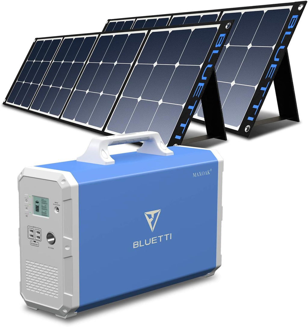 2400wh Solar Generator with 2 200W Foldable Solar Panels E420