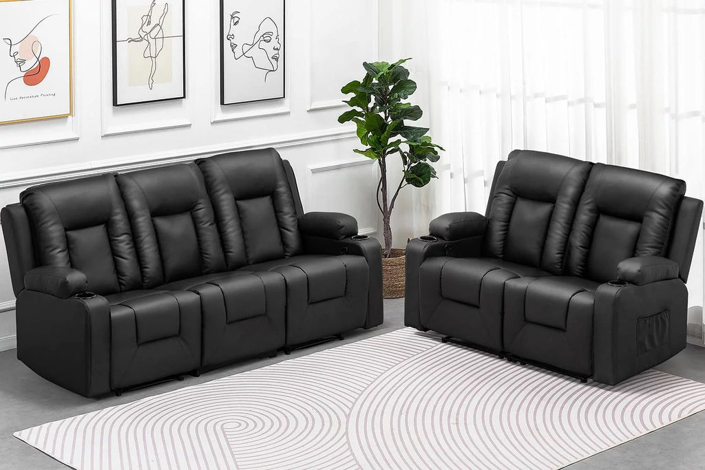 3PC Bonded Leather Recliner Set H56845