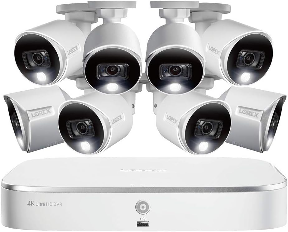 4K Wired DVR Security Camera System, 8 Channel, 8 Cameras E946824