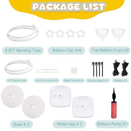 Gold Balloon Arch Kit 9.35FT & 6FT with Base G91281