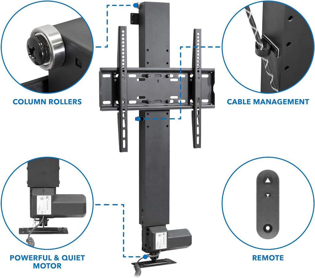 Motorized Height Adjustable TV Lift with Remote Control for 32 to 48 Screens G584