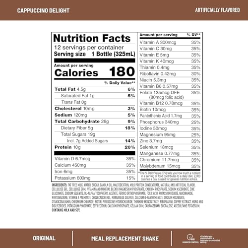 Creamy Milk Chocolate Meal Replacement Shake, 11 Fl. Oz, 4 Count (Pack of 3) W1250