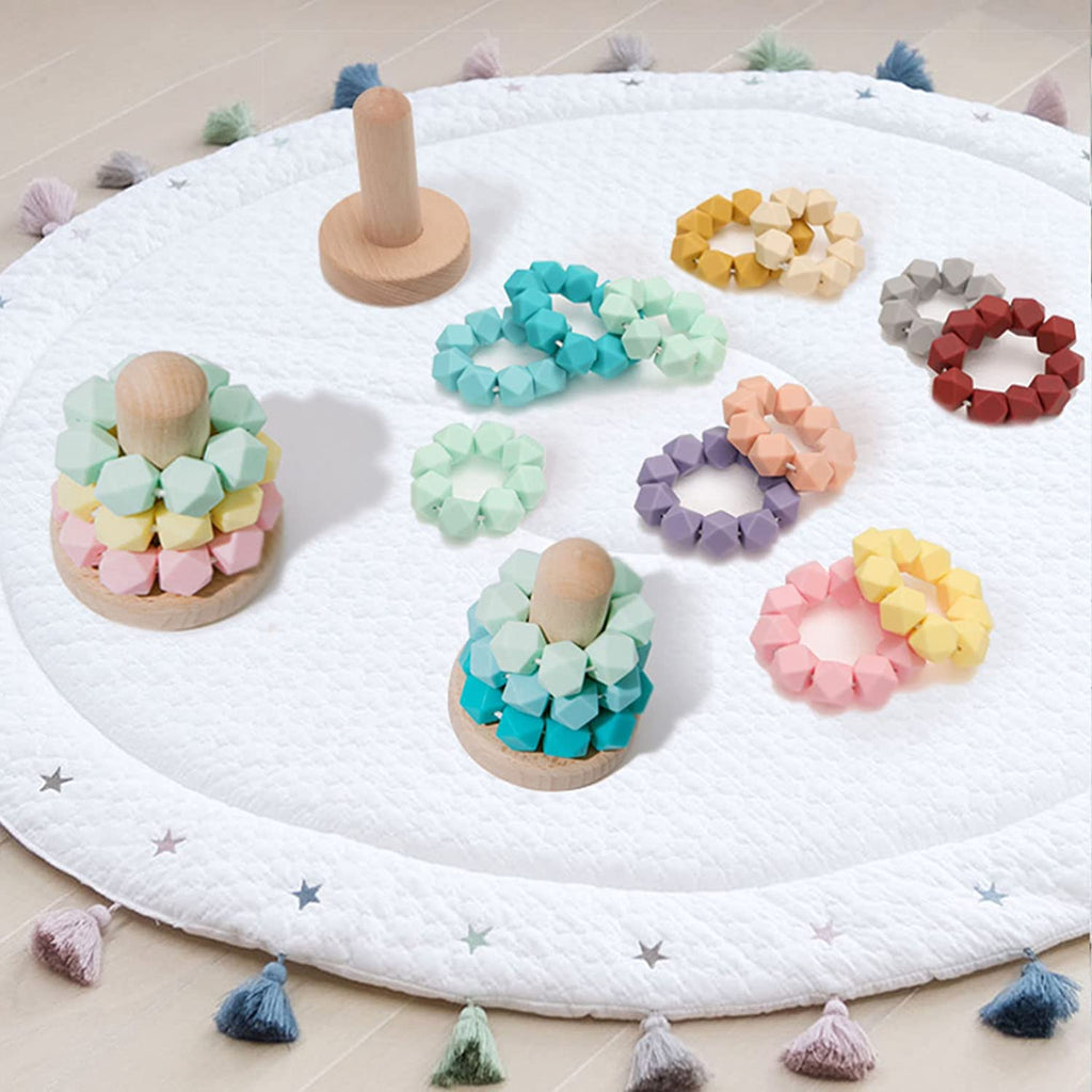 Silicone Stacking Ring Stacker Toddler Teething Toy X7772