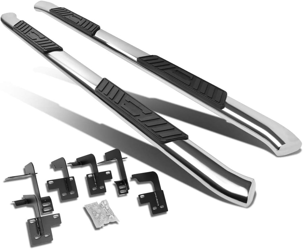 5 Inches Curved Side Step Nerf Bar Running Board Stainless Steel Polished Chrome P973