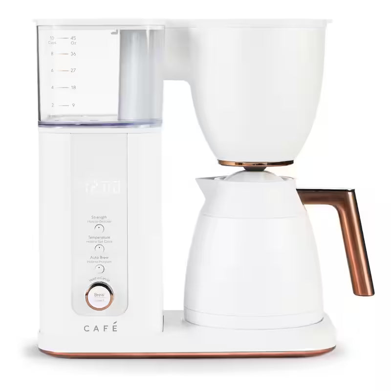10 Cup Matte White Drip Coffee Maker with Thermal Carafe K479327