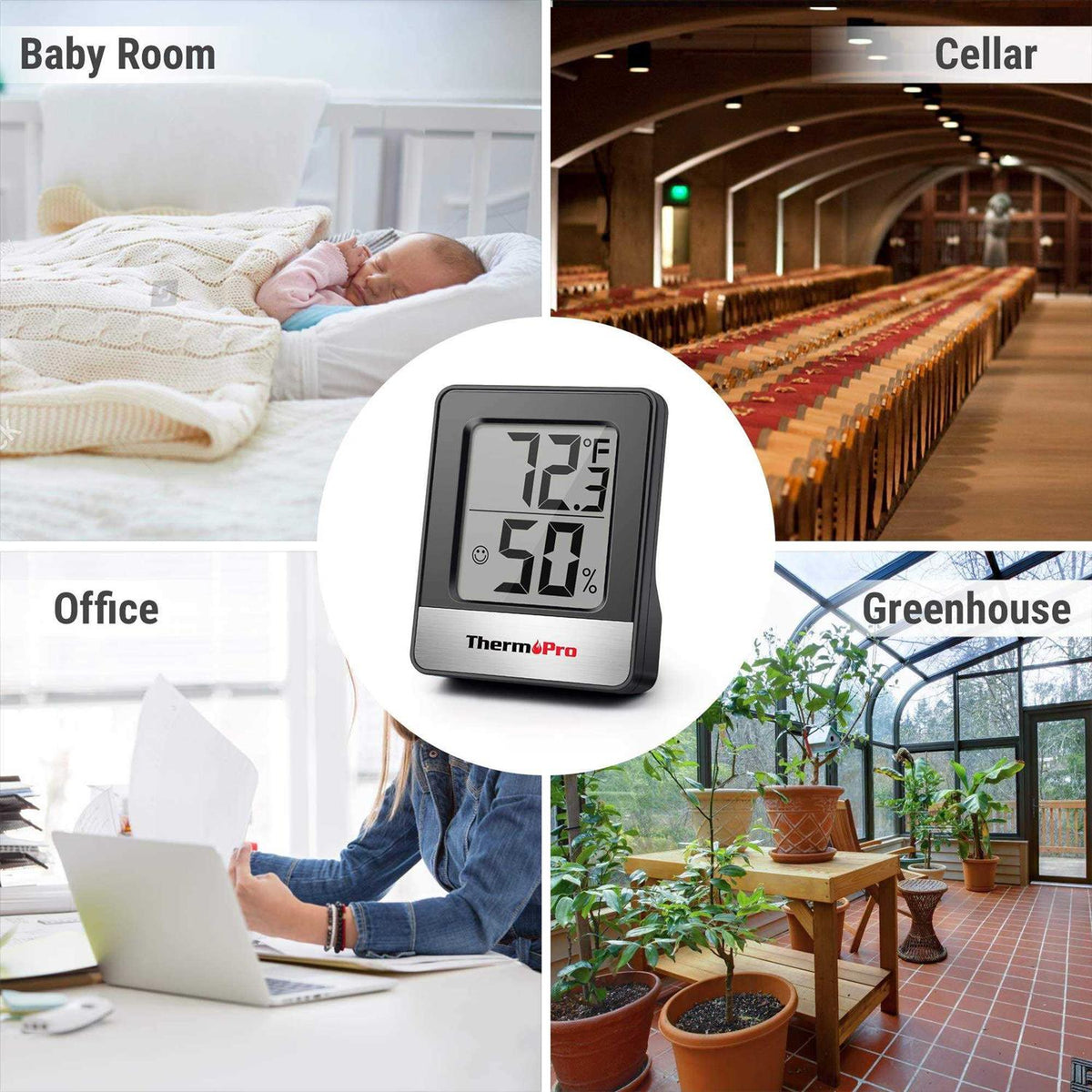 Digital Hygrometer Indoor Thermometer Humidity Meter E4383