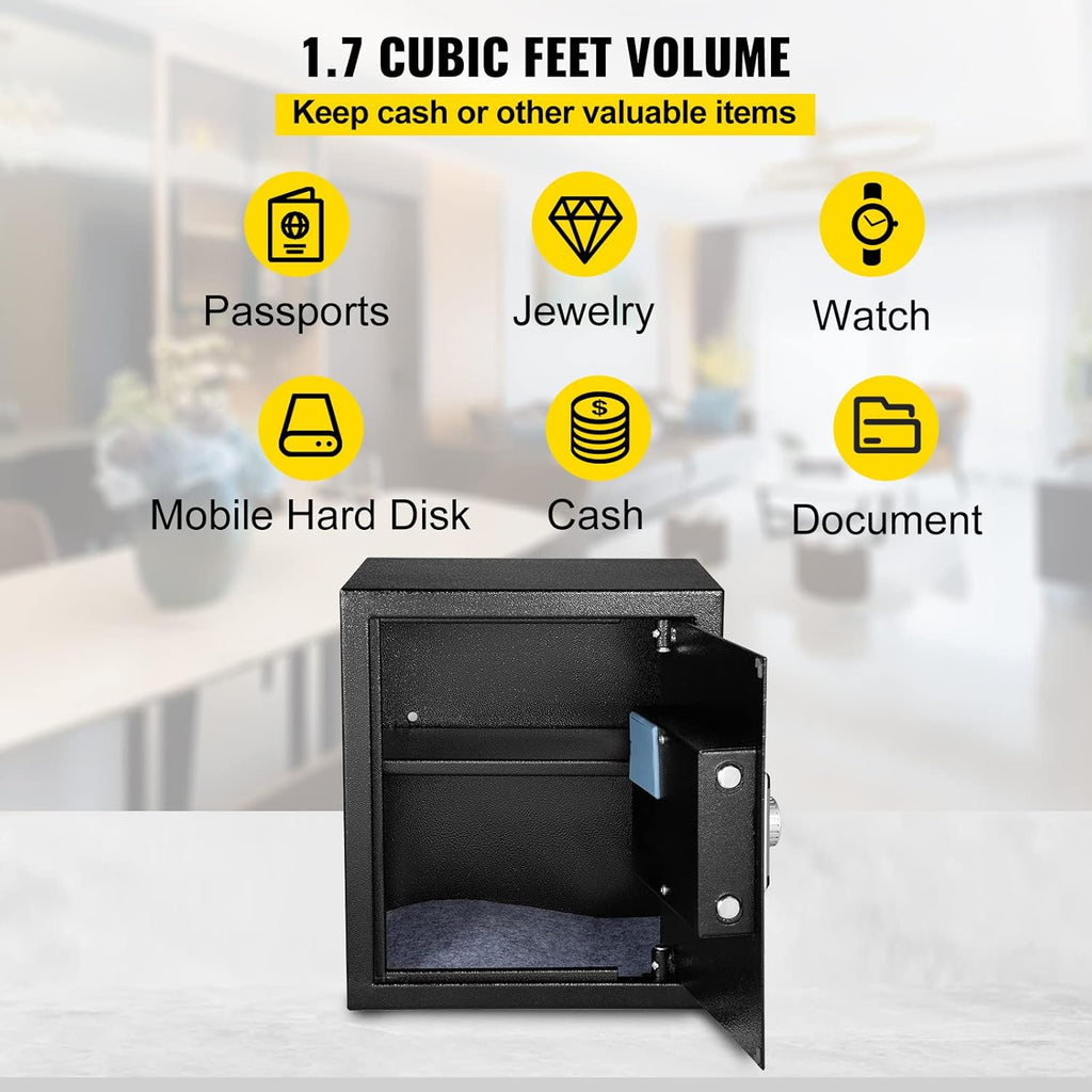 1.7 Cubic Feet Electronic Security Safe with Fingerprint Lock T298