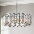 6-Light Crystal Industrial Chandelier H725