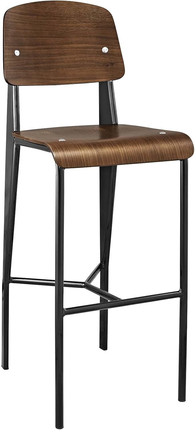 Black Wood and Metal Counter Bar Stool G634