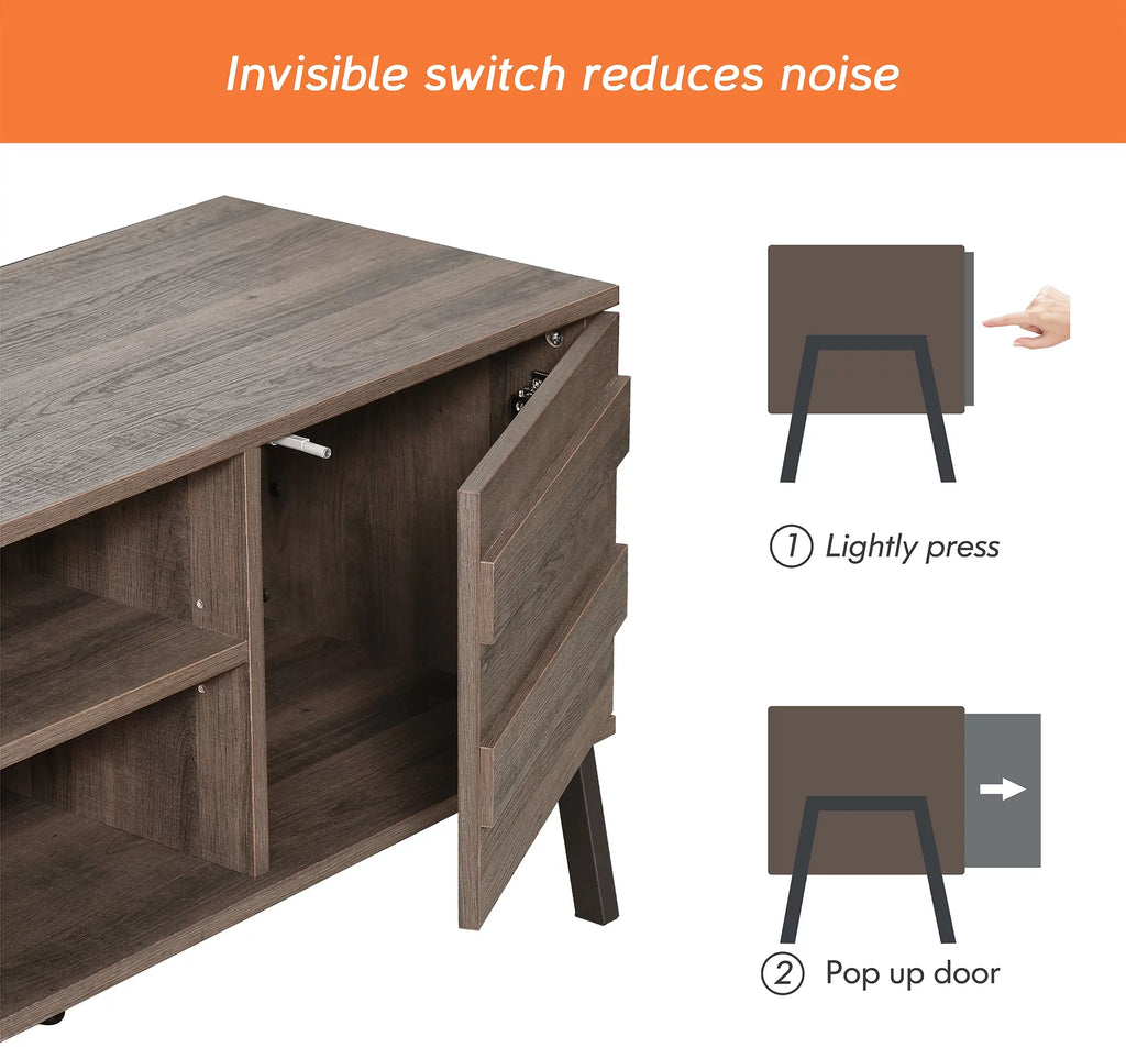 Brown TV Stand with 2 Doors H194489