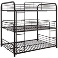 Full Triple Metal Bunk Bed in Sandy Black I841622