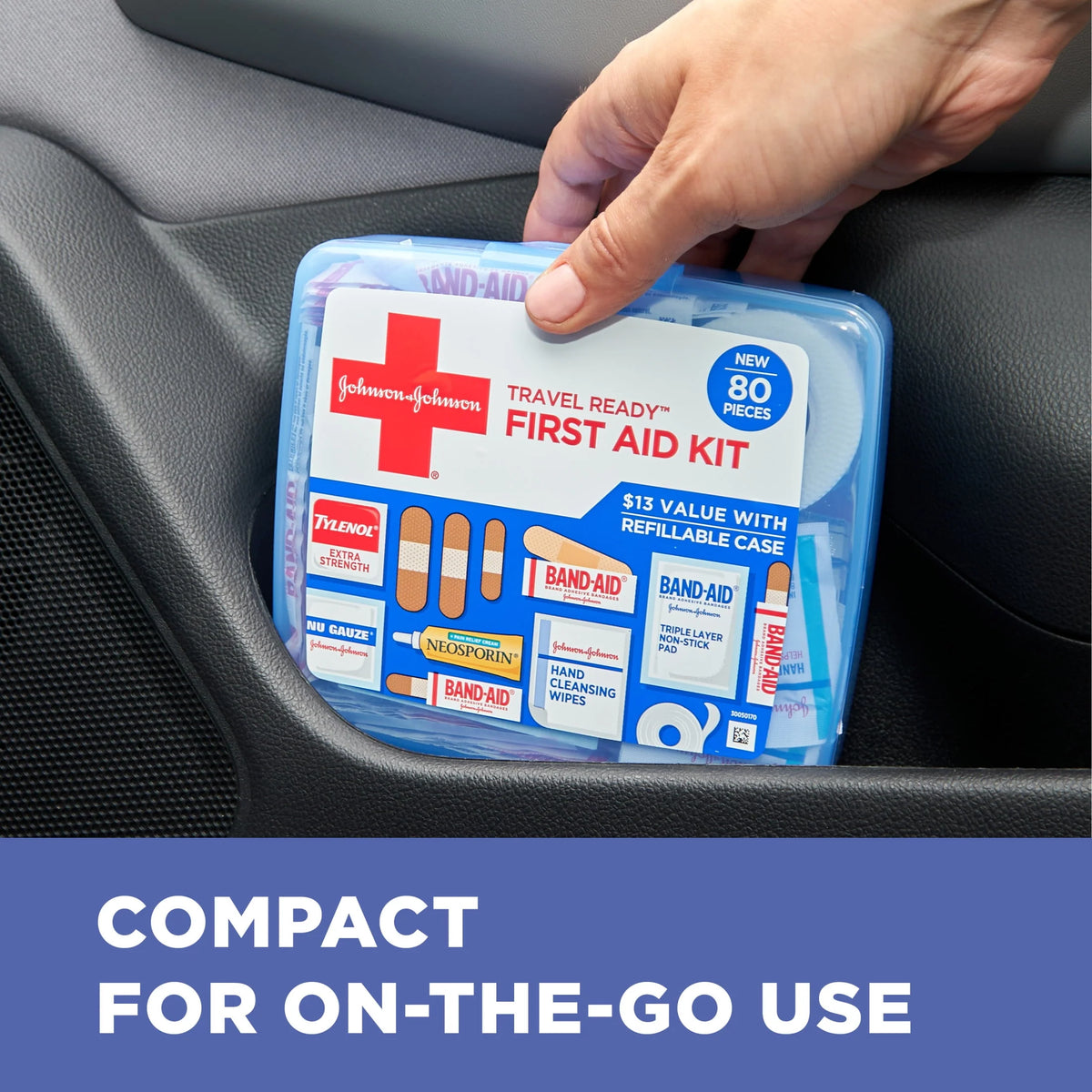 Portable Emergency First Aid Kit, 80 pc D629