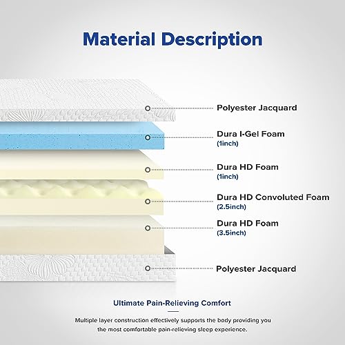 8 Inch Gel Memory Foam Full Mattress V8173