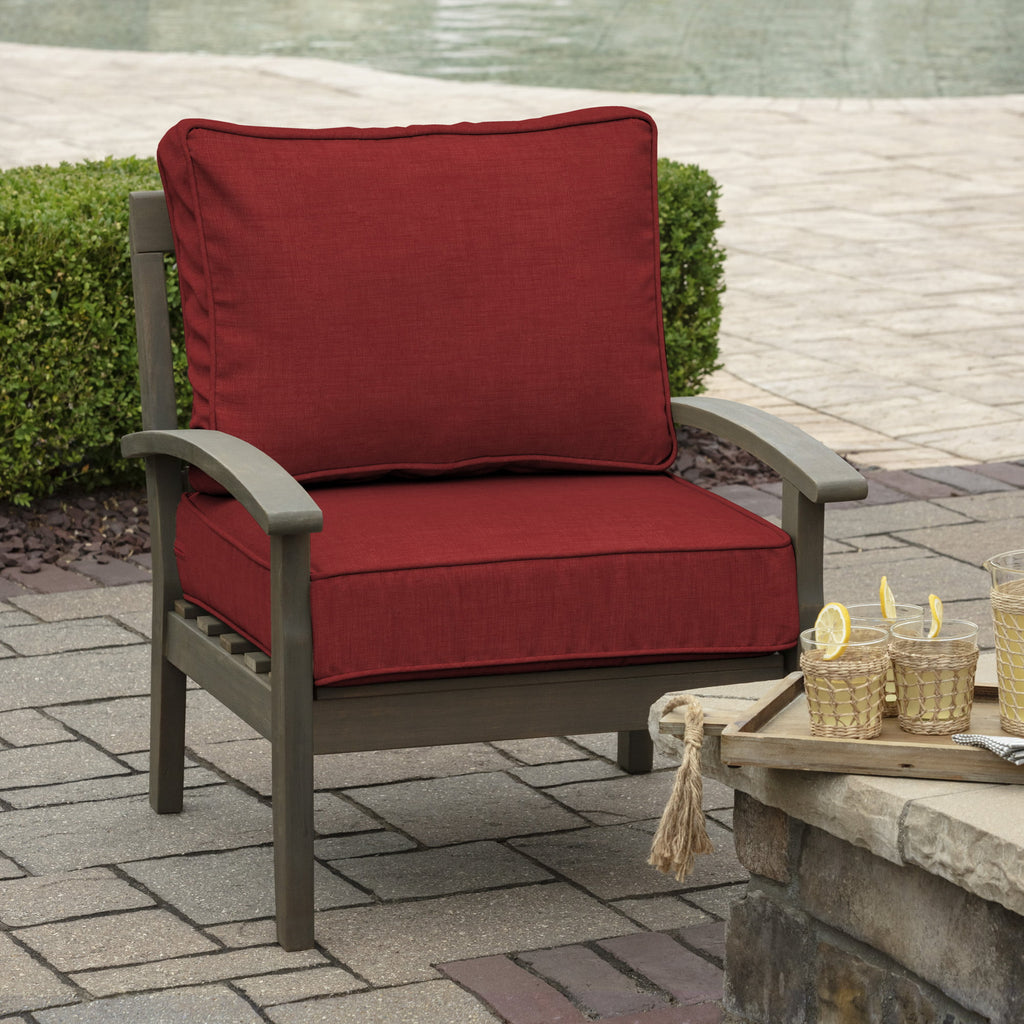 Ruby Red Outdoor Deep Seating Cushion Set 24 x 24 H92682