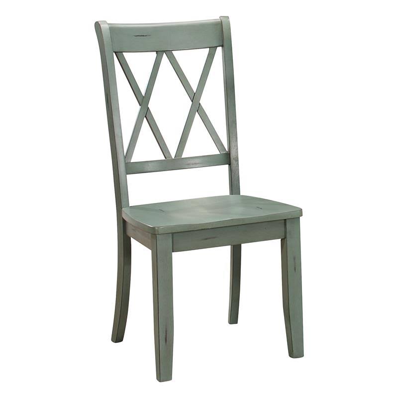 5-Piece Wood Dining Set in Natural and Teal P20355