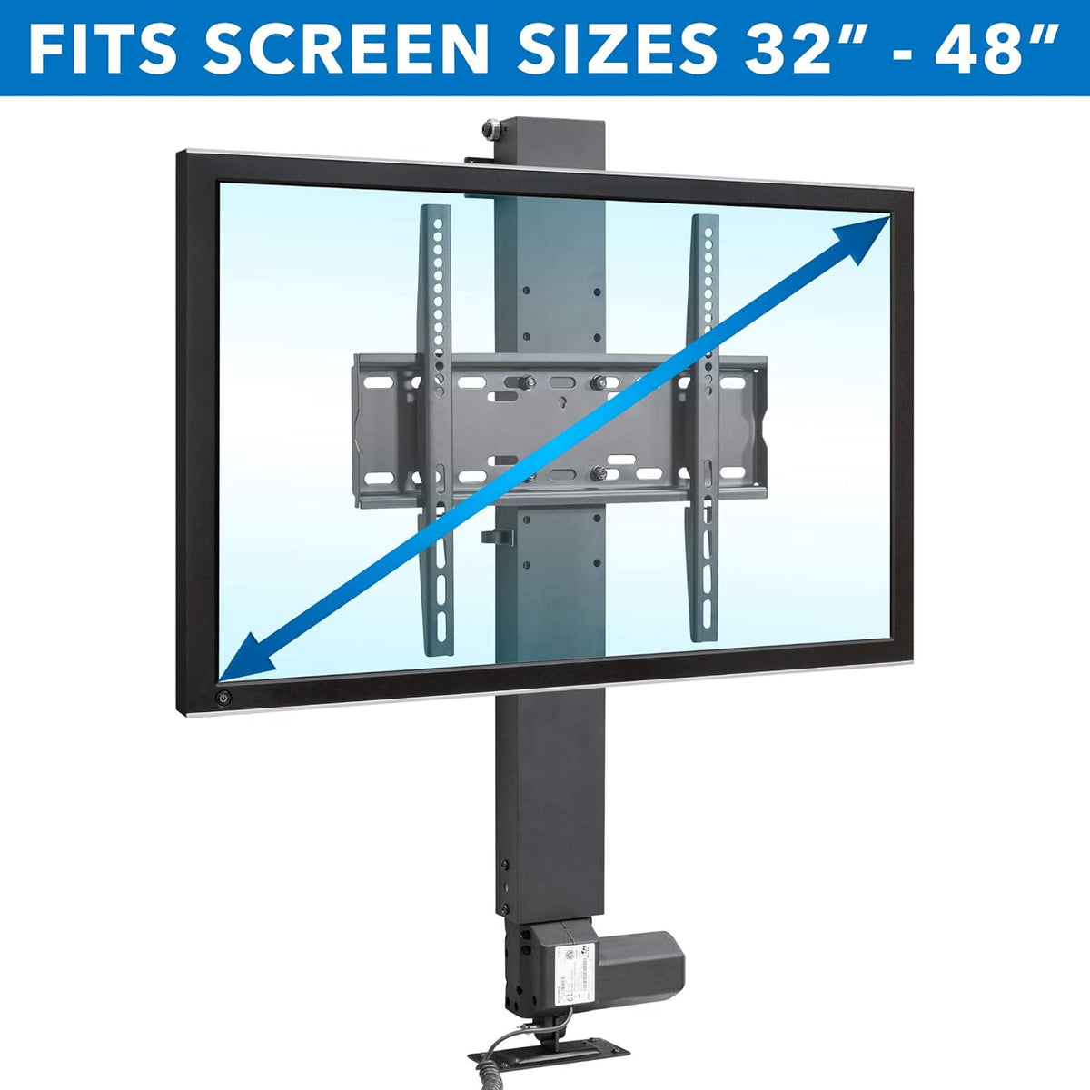 Motorized Height Adjustable TV Lift with Remote Control for 32 to 48 Screens G584
