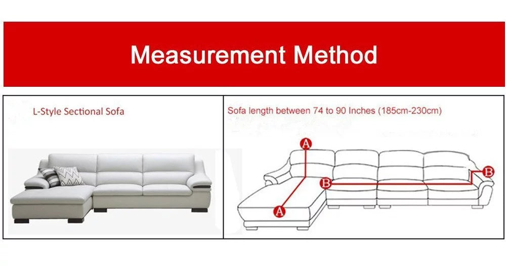 2pcs Polyester Fabric Stretch Sofa Covers for L Shape Sectional N1881