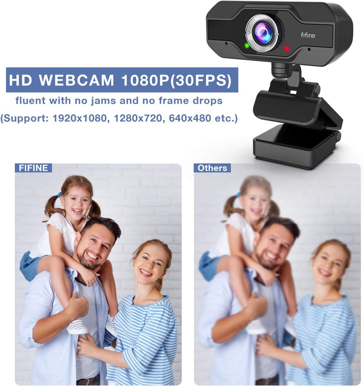 2 Pack 1080P USB Webcam with Microphone V528