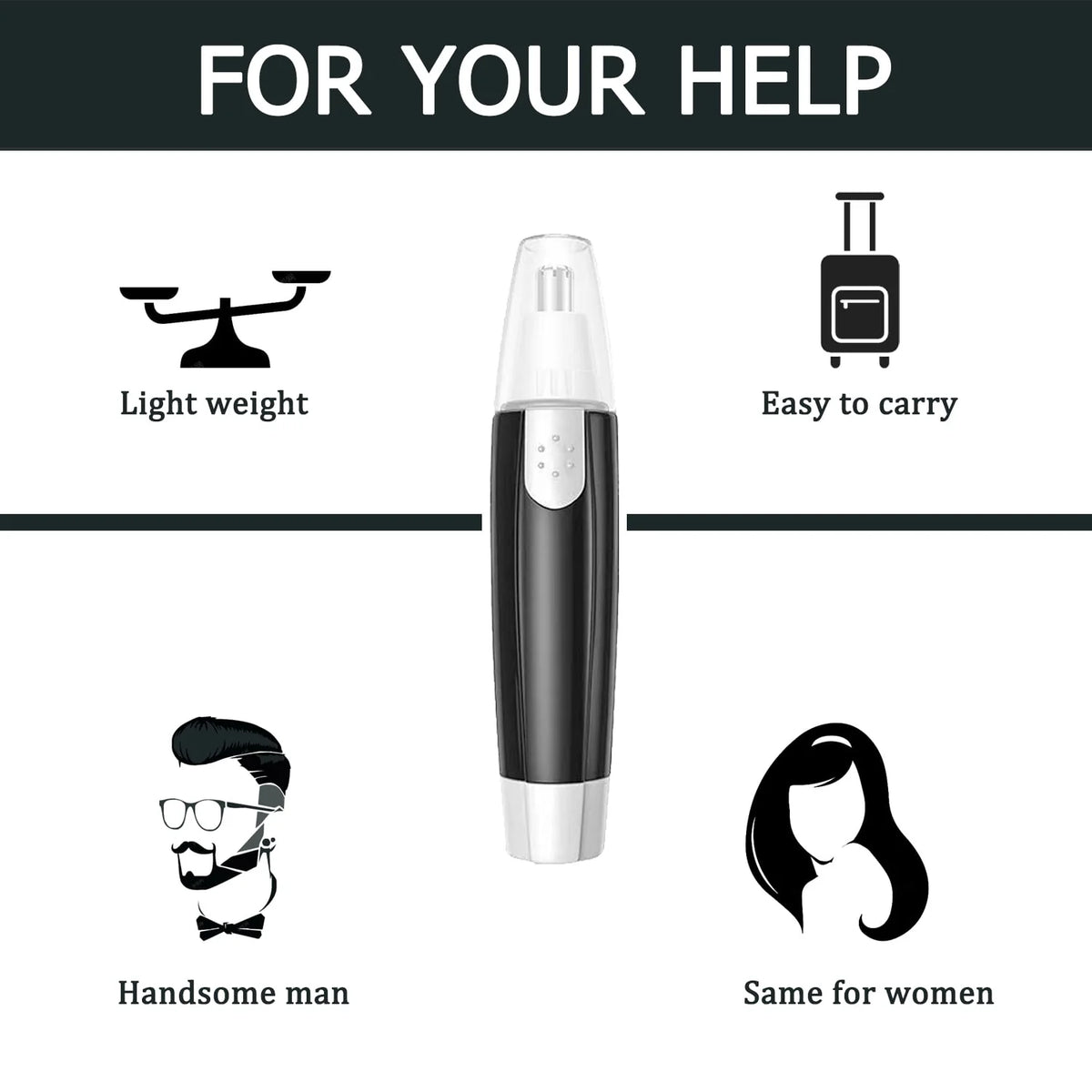 5-in-1 Waterproof Rechargeable Head Shaver Y89123