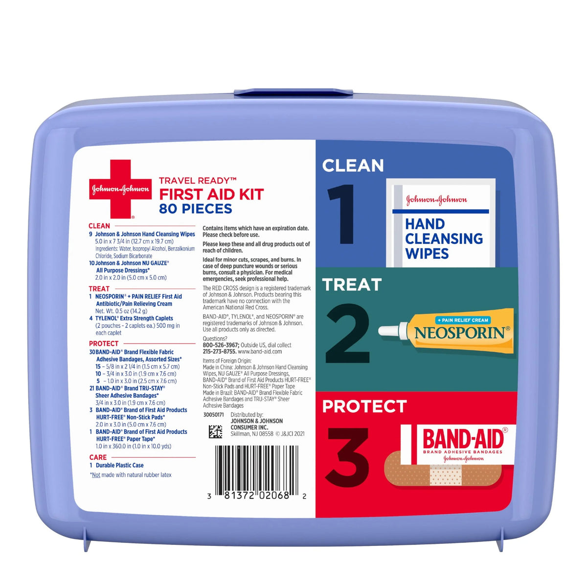 Portable Emergency First Aid Kit, 80 pc D629