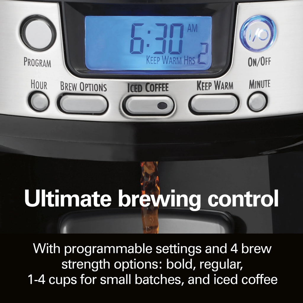 12 Cup Programmable Coffee Maker with Removable Reservoir V62195