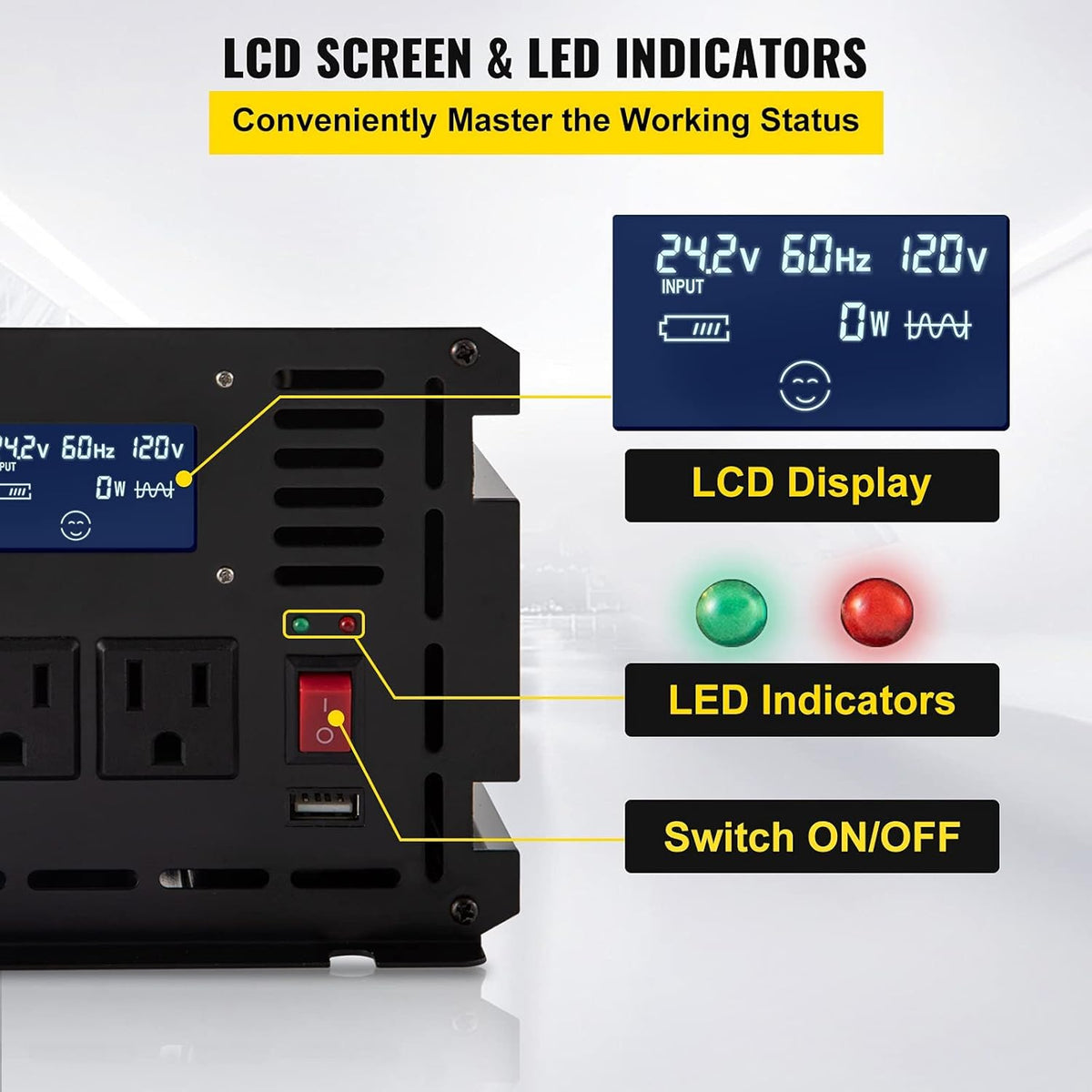 3000W Modified Sine Wave Power Inverter H55794