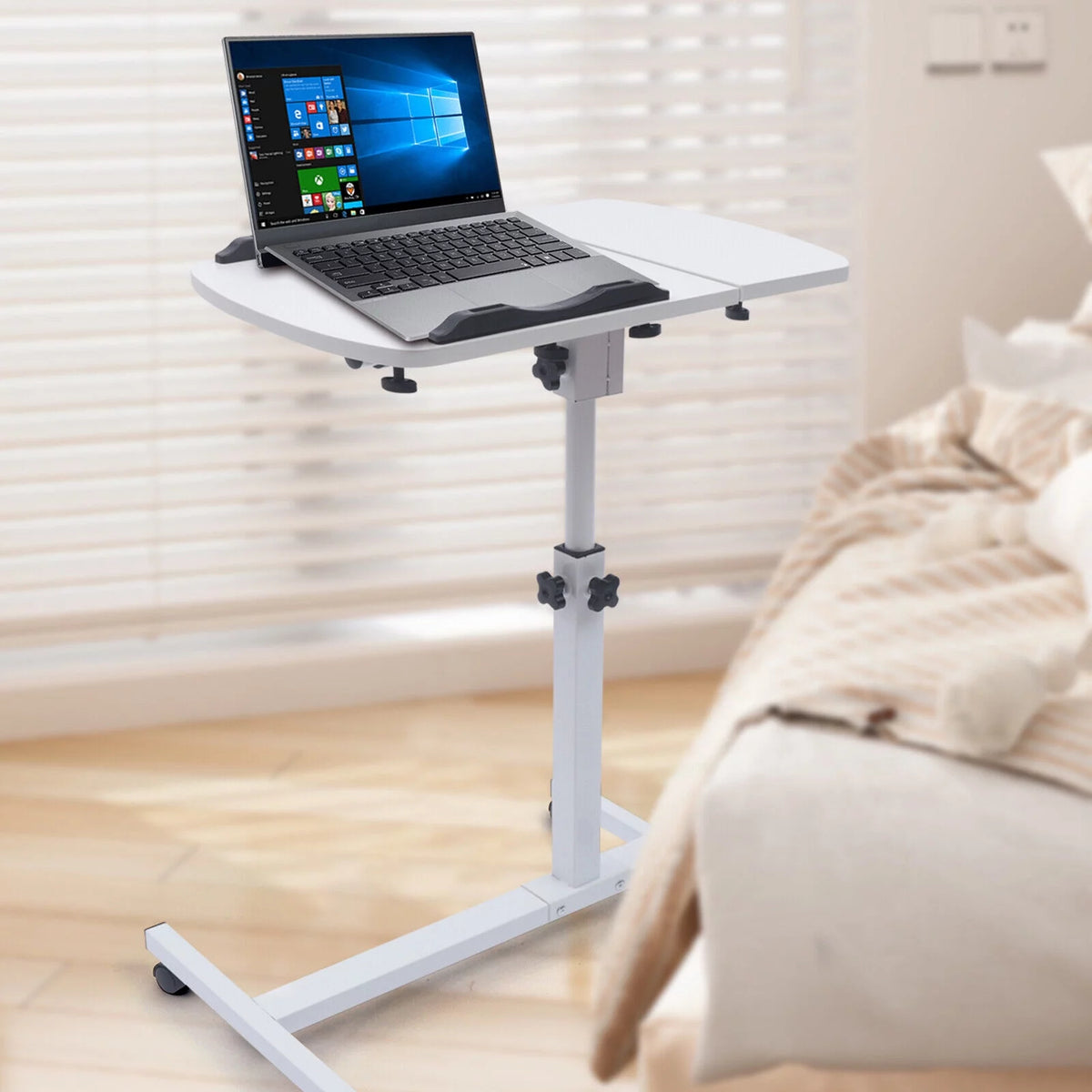 Adjustable Rolling Laptop Desk Sofa Overbed Table M4242