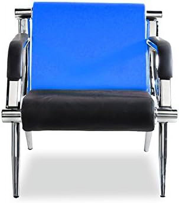 Blue And Black PU Leather Office Reception Chair I894819