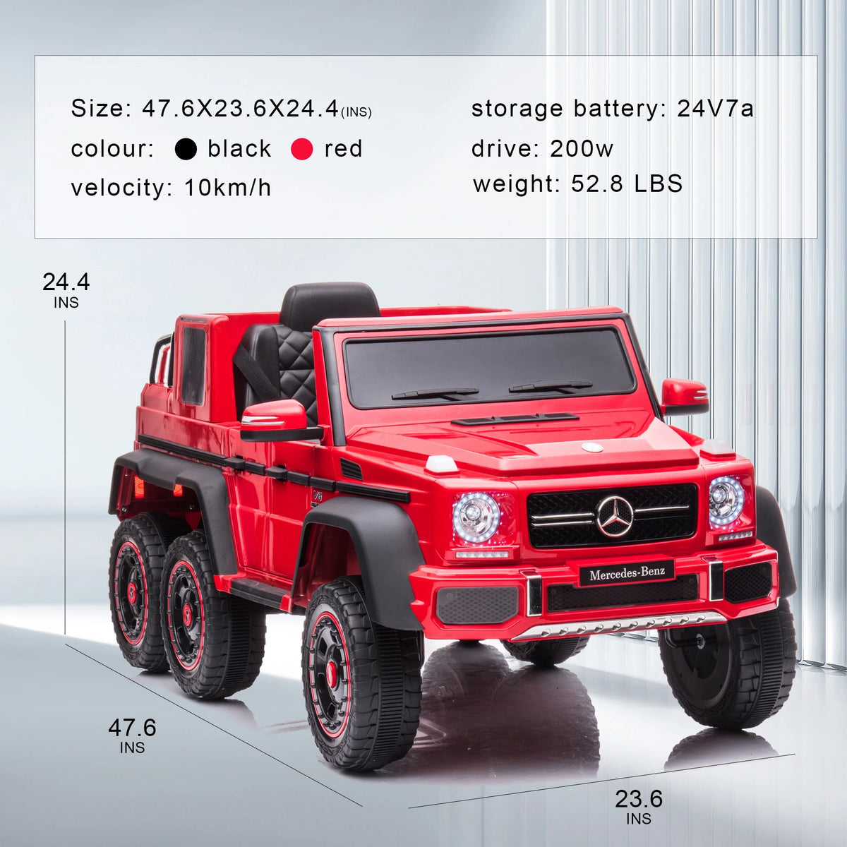 Red 24V Ride On Car with Remote Control C524856