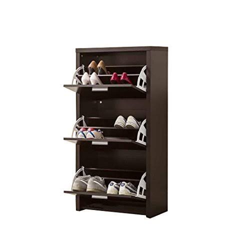 Black 3 Drawer Shoe Cabinet D80086