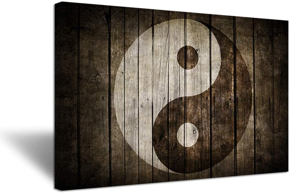 Black and White Yin Yang Symbol Canvas Print 24x36 H913771