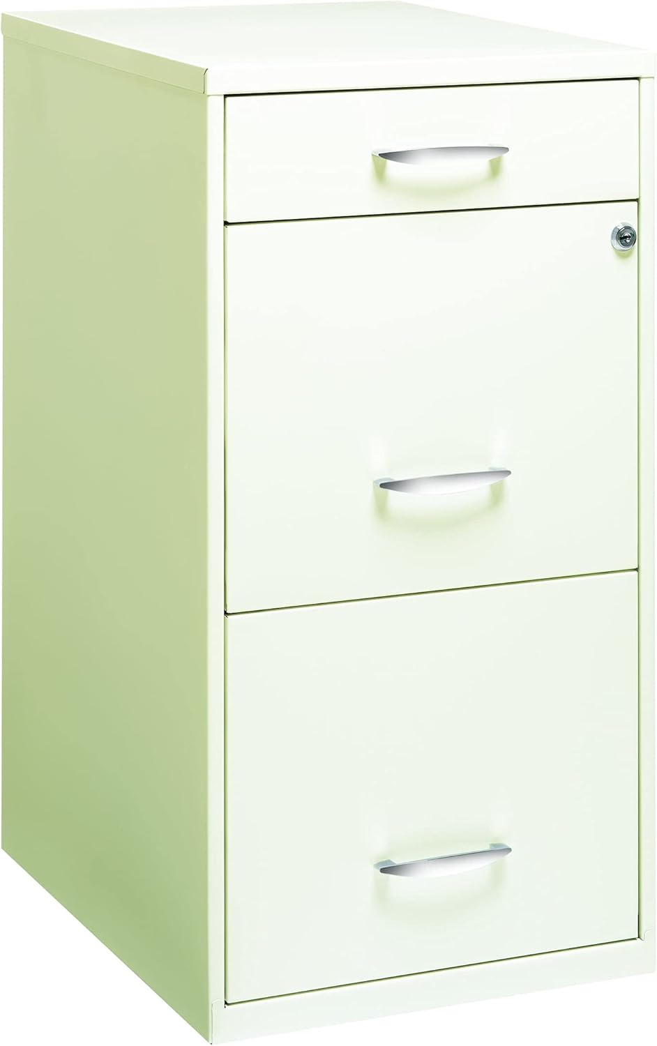 18 Deep 3 Drawer Steel File Cabinet in White X76055