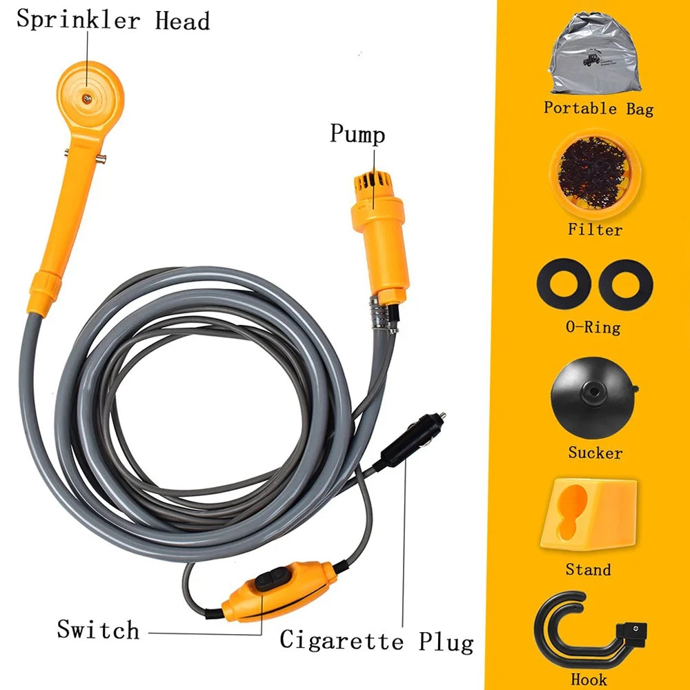 Portable Shower Kit with Water Pump O69428