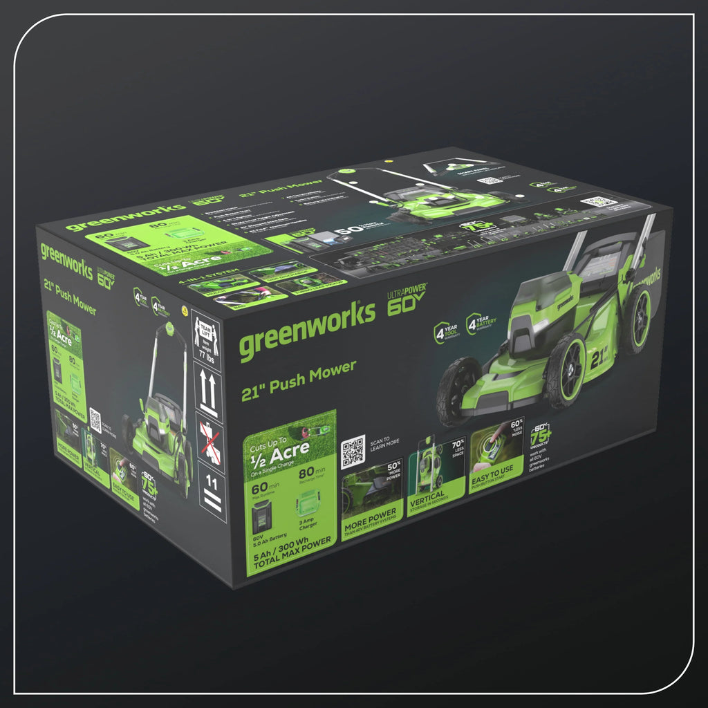 60V 21 Push Lawn Mower with Battery & Charger U91474