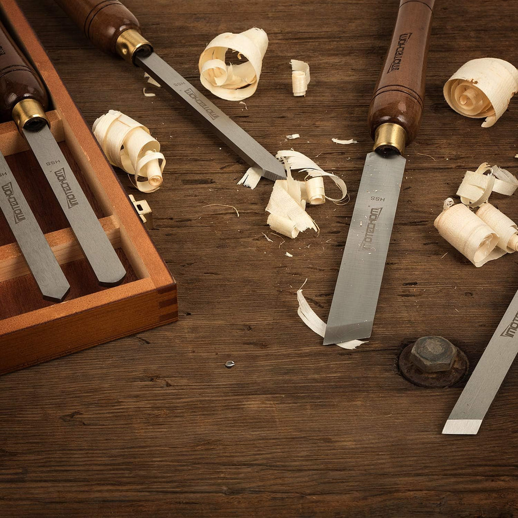 8-Pieces HSS Wood Turning Tools Lathe Chisel Set with Walnut Handle G108