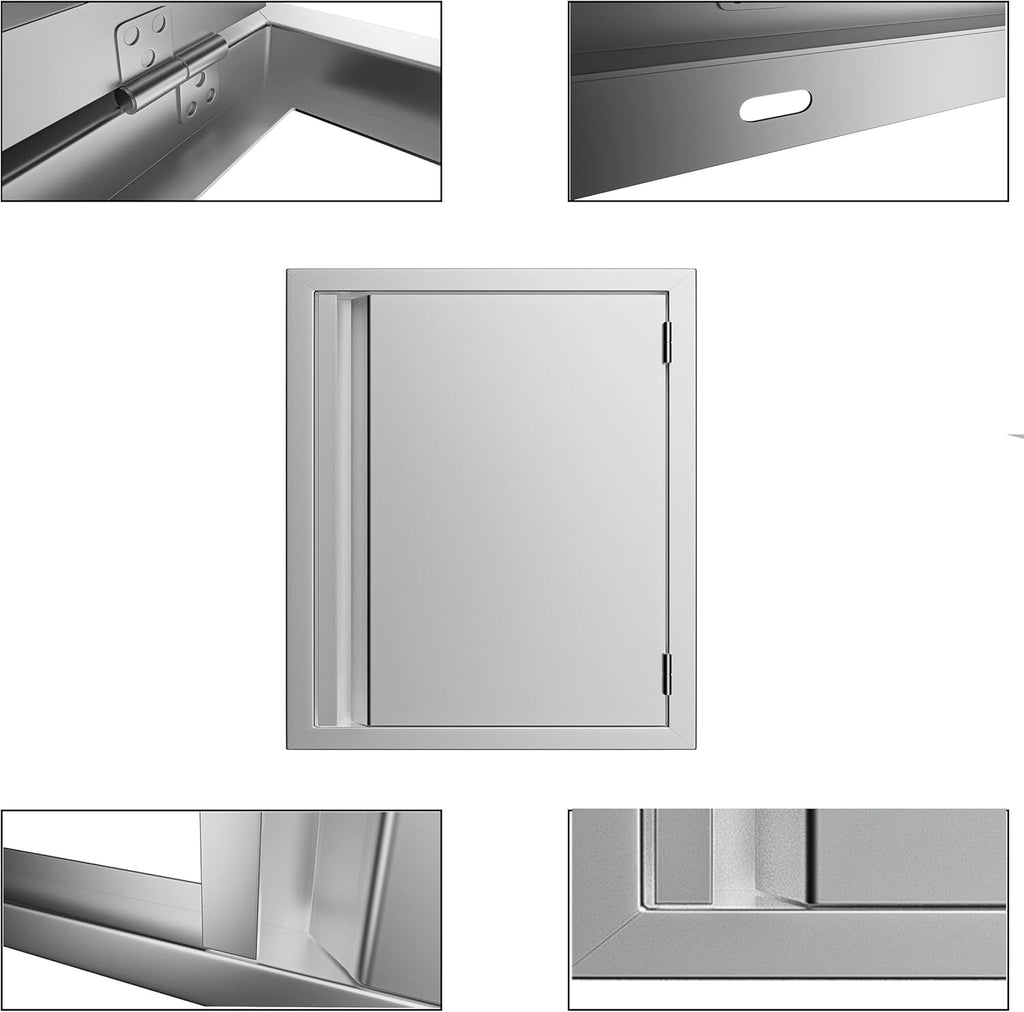 Stainless Steel BBQ Single Access Door 17W x 24H Inch O4701