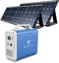 2400wh Solar Generator with 2 200W Foldable Solar Panels E420