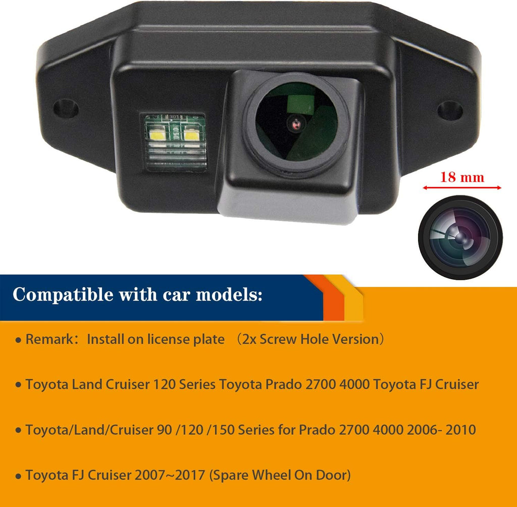 Reversing Camera Integrated in Number Plate Light for Toyota Land Cruiser Prado J265