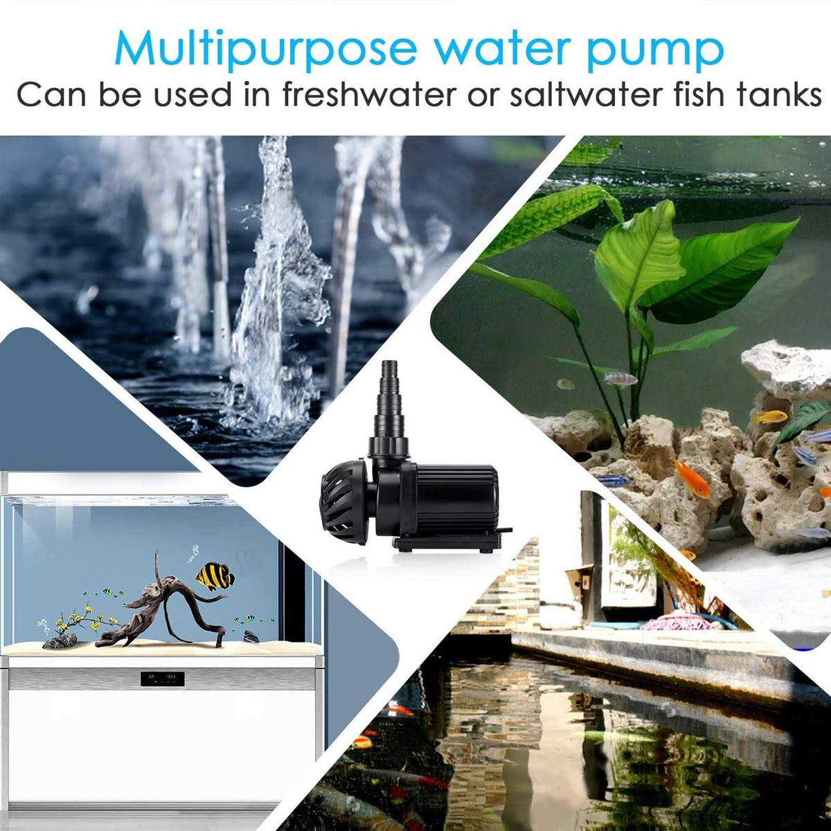 800-3200GPH Controllable Submersible or External Water Pump W93076