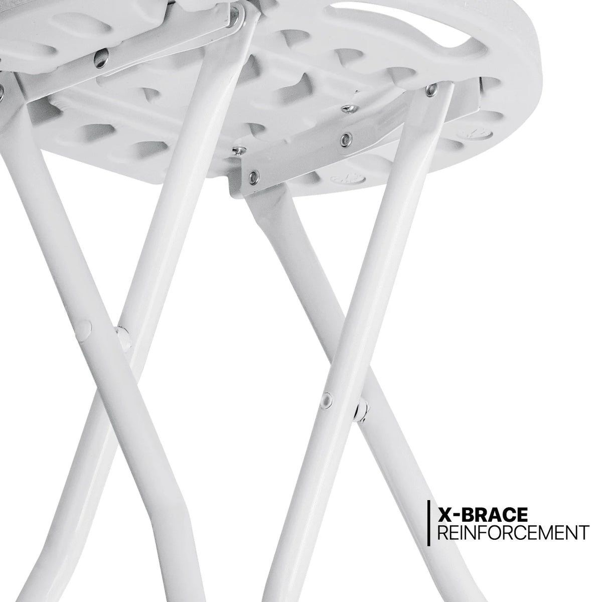 7 Pieces 5 FT Folding White Round Table and Chair Set P2270