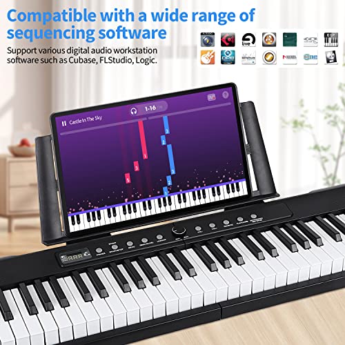 88 Key Semi Weighted Digital Piano with Bluetooth MIDI M9530
