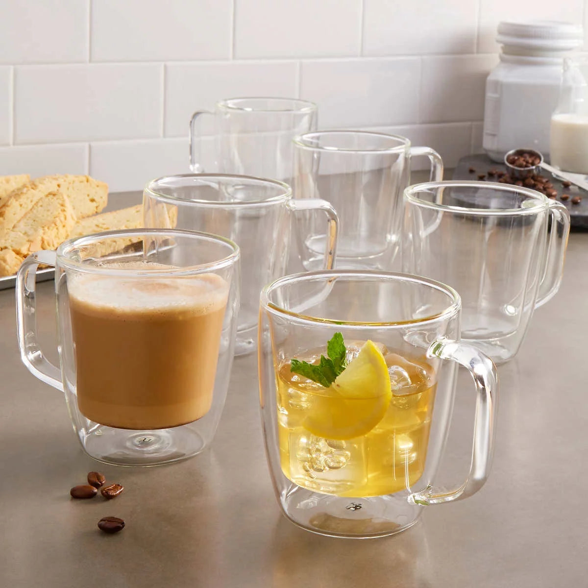6-piece Double Wall Mug Set R374928