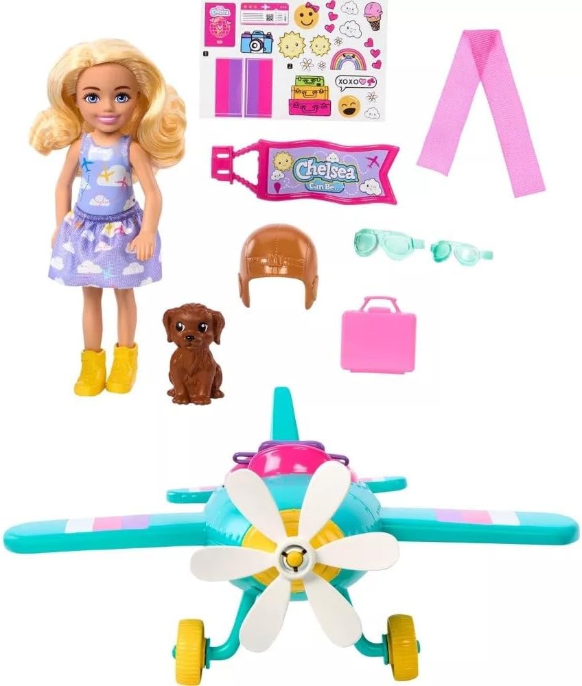 2-Seater Aircraft Playset with 7 Accessories V206485