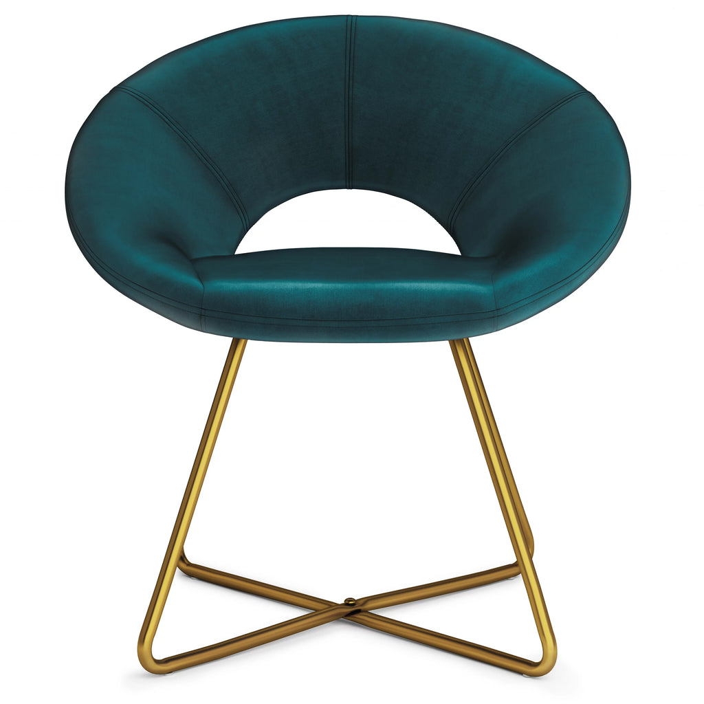 Teal Velvet Accent Chair E68235