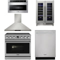 36 Electric Range, Range Hood, Dishwasher, Microwave and Wine Cooler S82273