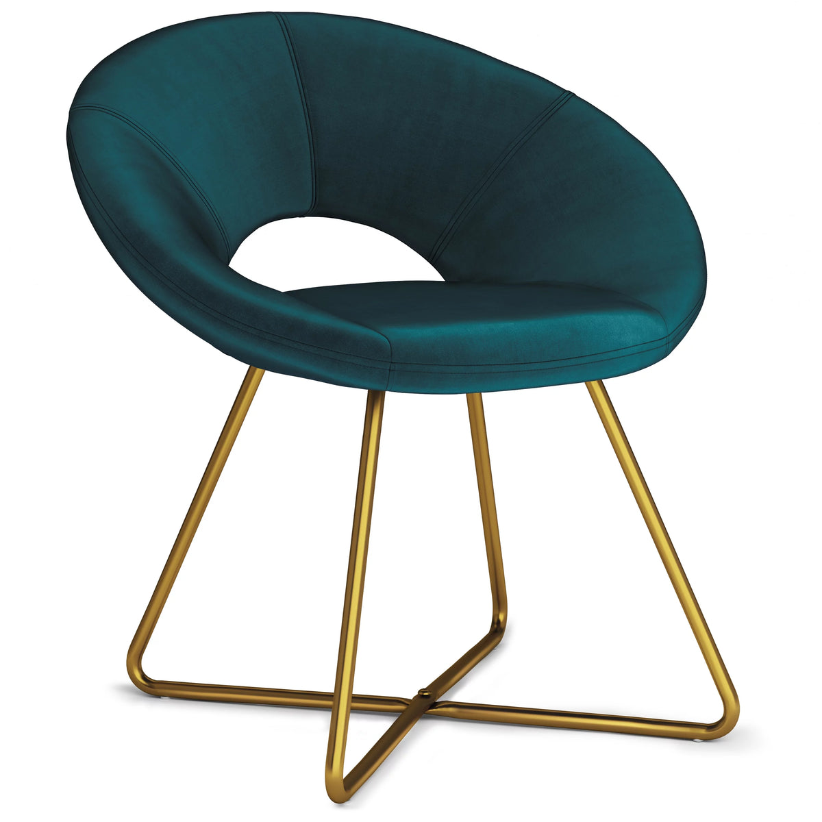 Teal Velvet Accent Chair E68235