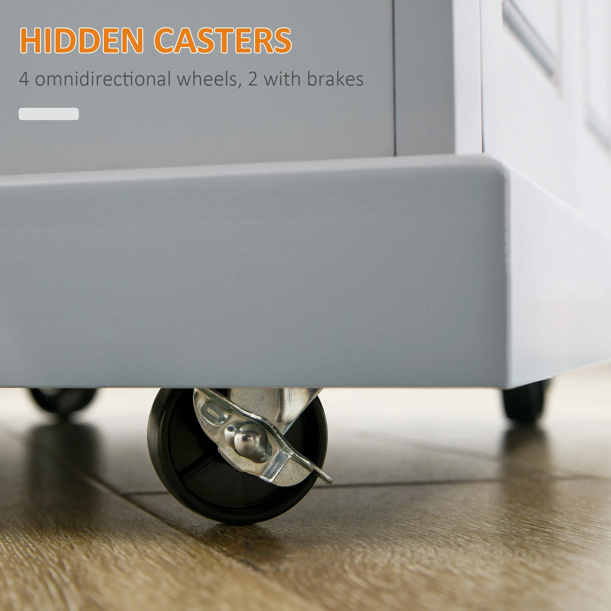 Rolling Kitchen Island Cart with Drawer and Adjustable Shelf C2054